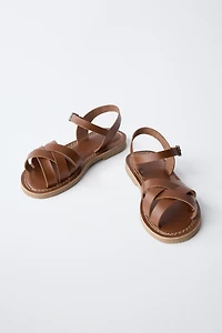 LEATHER STRAP SANDALS