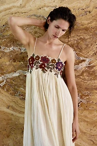 SEQUIN EMBROIDERED STRAP DRESS