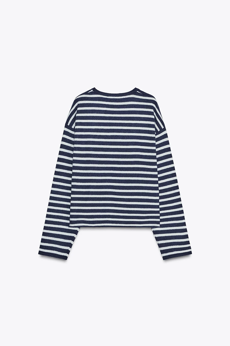 STRIPED KNIT SWEATER 100% WOOL