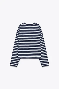 STRIPED KNIT SWEATER 100% WOOL