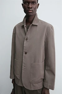 RELAXED FIT COTTON BLAZER