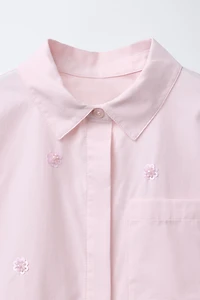 BEADED FLORAL SHIRT