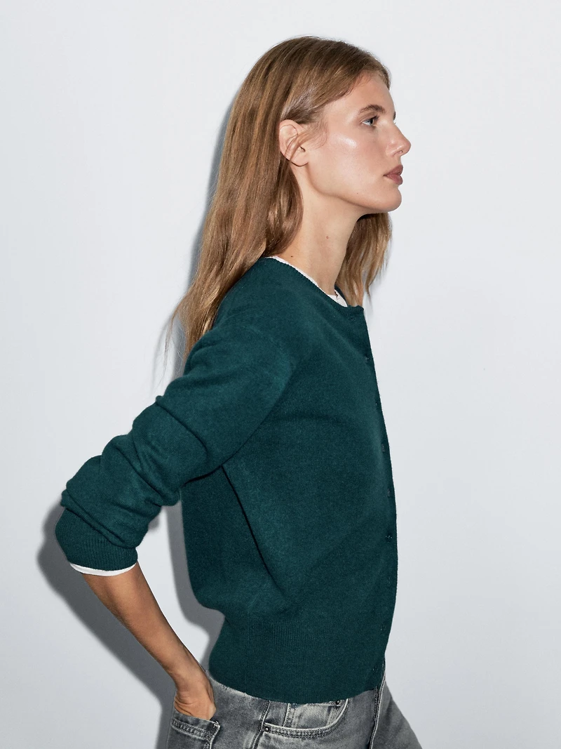 Cardigan en laine mélangée