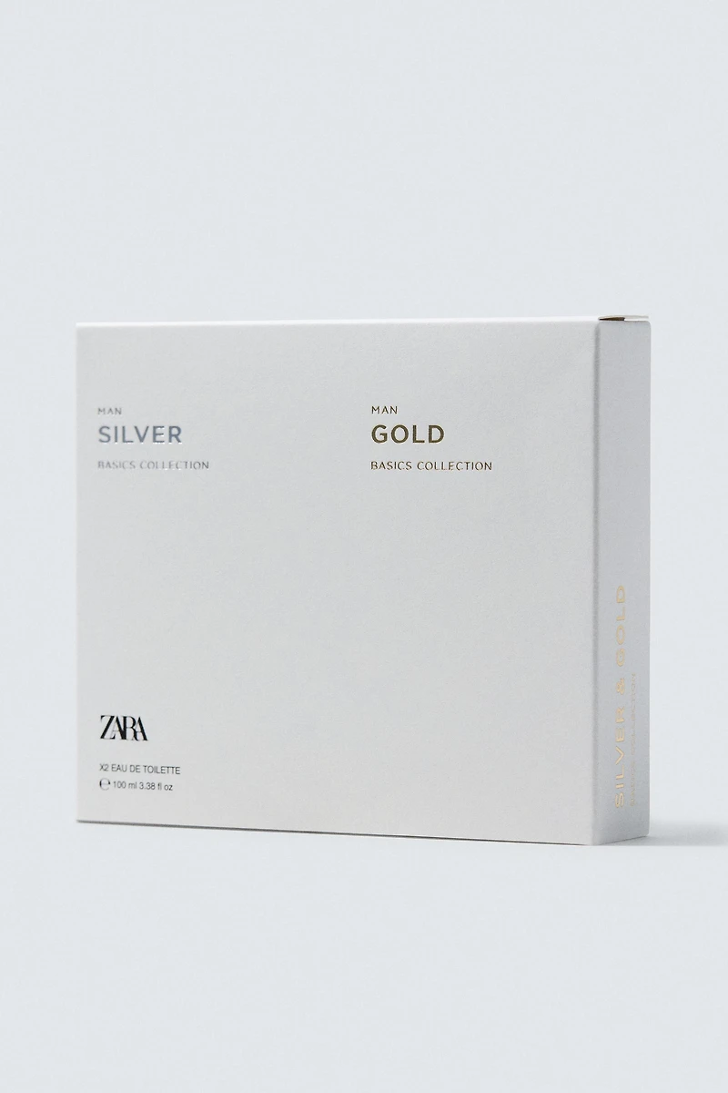 MAN SILVER + MAN GOLD EDT 2 X 100 ML (3.4 FL. OZ)