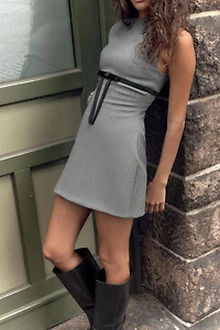 SATIN BOW SHORT DRESS