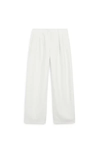 Flowing linen blend trousers with darts - LIMITED EDITION