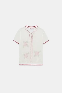 EMBROIDERED FLORAL CARDIGAN