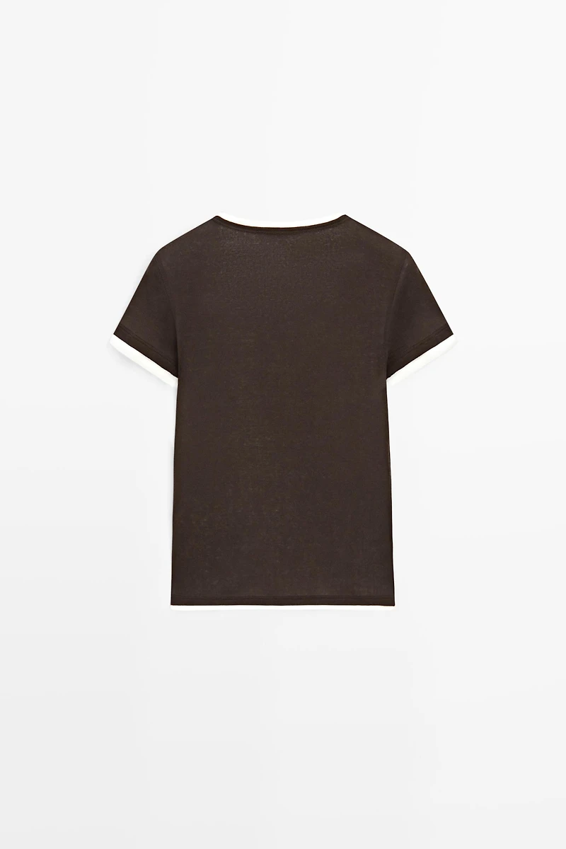 T-shirt 100 % coton superposé