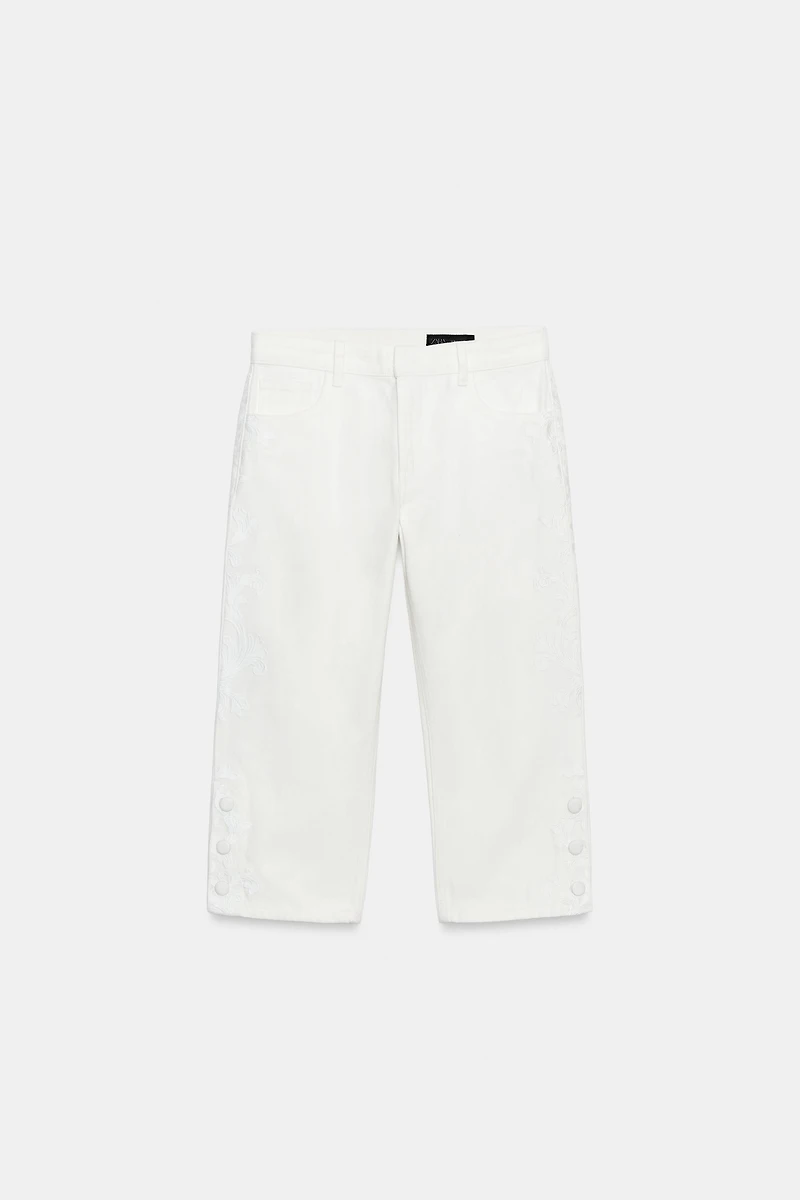 JEAN ZW COLLECTION CAPRI TAILLE NORMALE BRODERIES