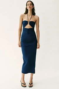 POLYAMIDE CUT OUT MIDI DRESS