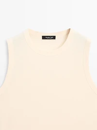 Débardeur col rond 100 % coton