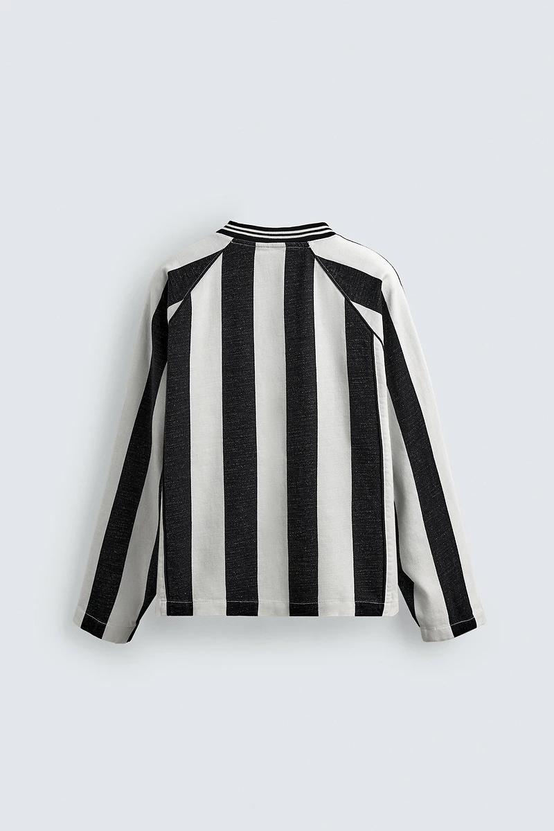 JACQUARD STRIPED TEXTURED T-SHIRT