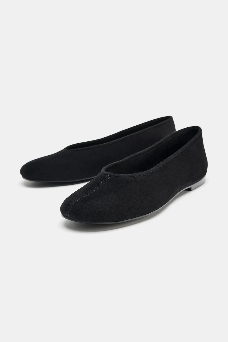SUEDE BALLET FLATS