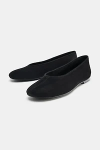 SUEDE BALLET FLATS