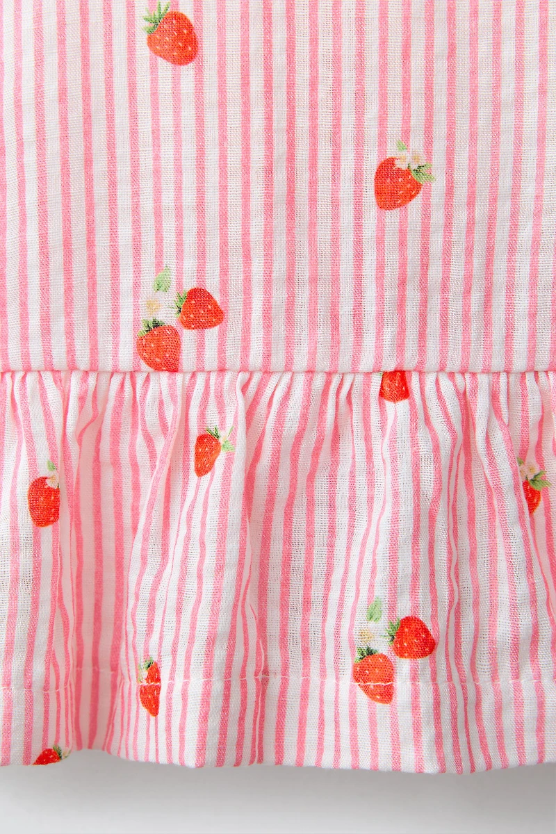 STRIPED STRAWBERRY BLOUSE