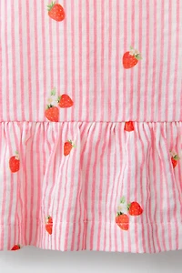STRIPED STRAWBERRY BLOUSE