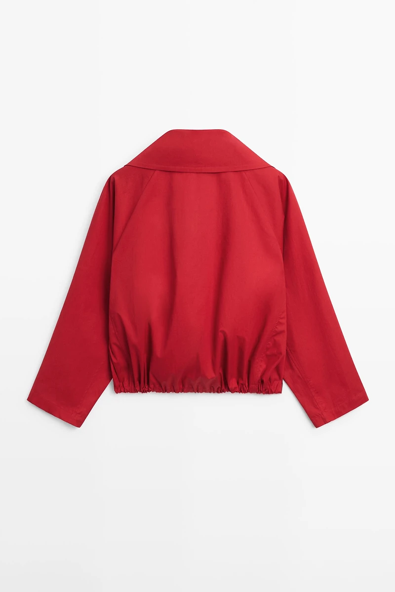 Veste légère en coton à détails boutonnés
