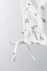 0-18 MONTHS/ SHINY FLORAL BONNET LIMITED EDITION