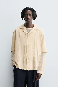 CHEMISE BRODERIES EN RELIEF