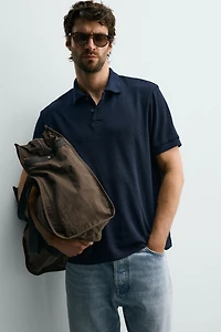 STRIPED JACQUARD REGULAR FIT POLO
