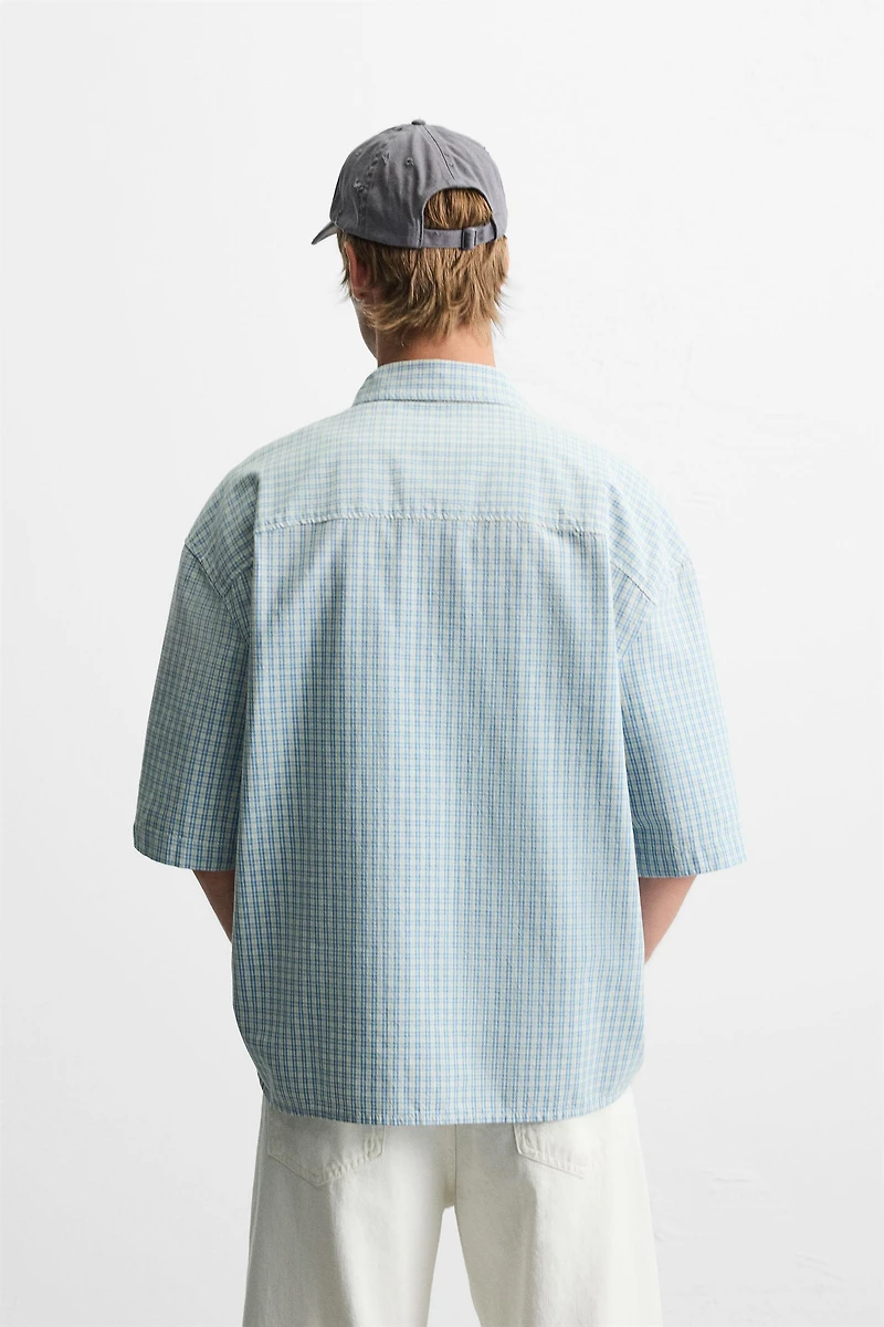 RELAXED FIT PLAID SHIRT