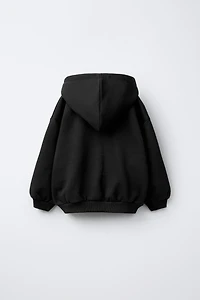 ZIP-UP TEXT SWEATSHIRT