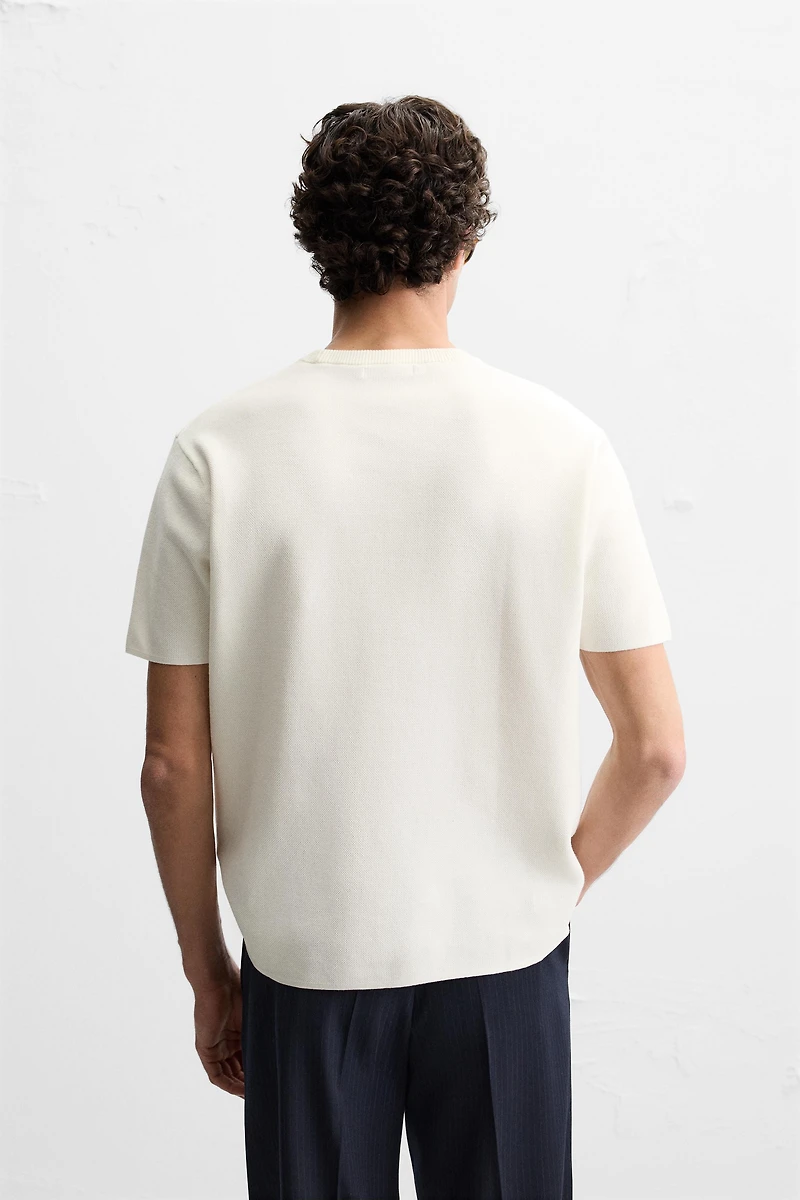 T-SHIRT EN MAILLE RELAXED FIT