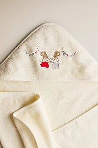 SERVIETTE DE BAIN ENFANT CAPUCHE SOURIS