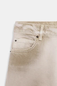 ZW COLLECTION HIGH-WAISTED WASHED EFFECT JEANS
