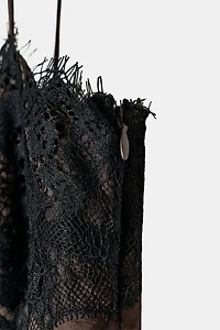 ASYMMETRICAL SATIN LACE DRESS ZW COLLECTION