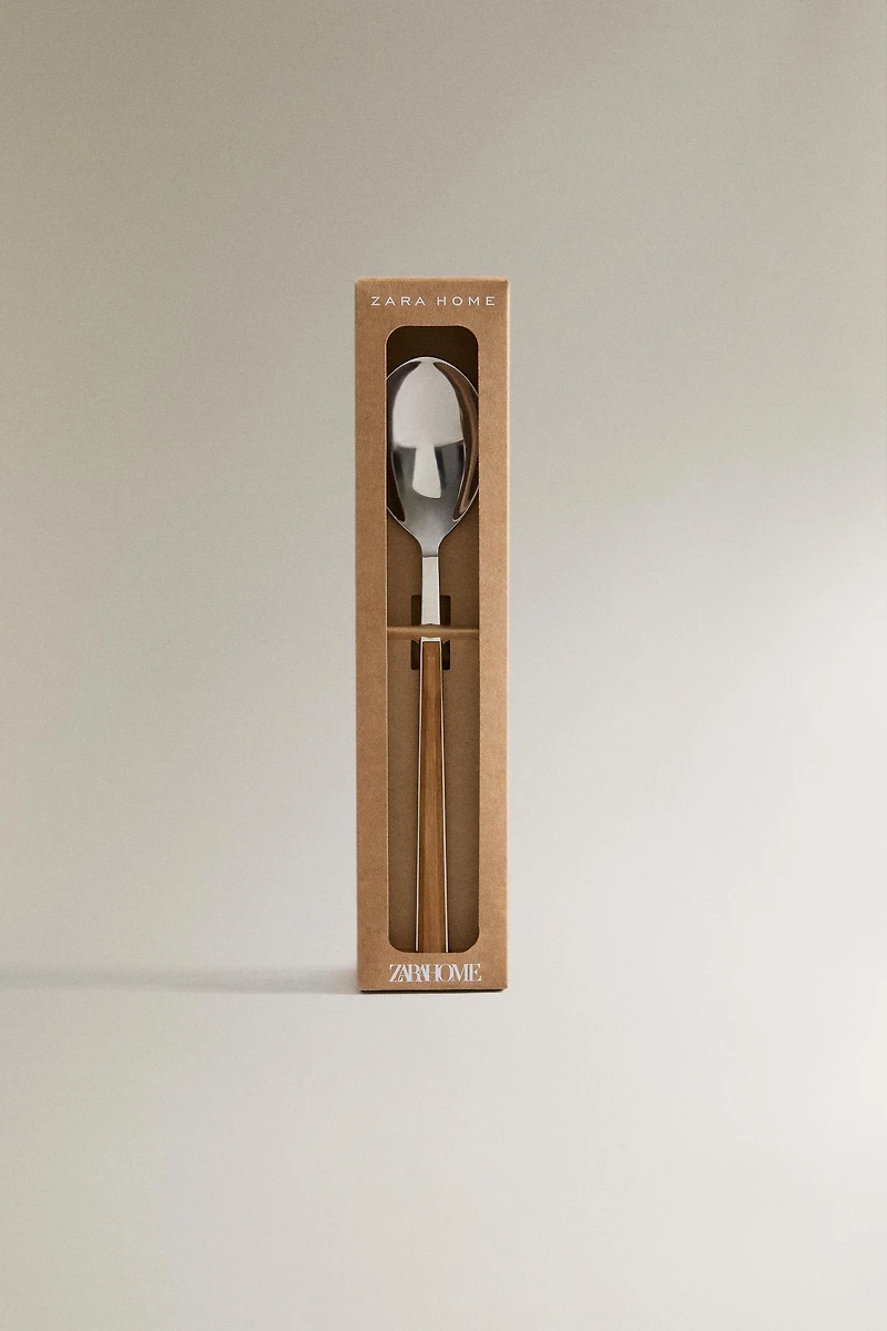 PACK OF SPOONS WITH WOOD-EFFECT HANDLES (PACK OF 4)