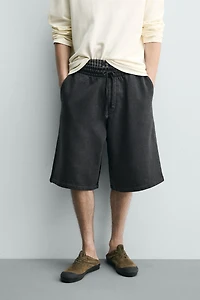 RELAXED FIT WASHED JOGGER SHORTS
