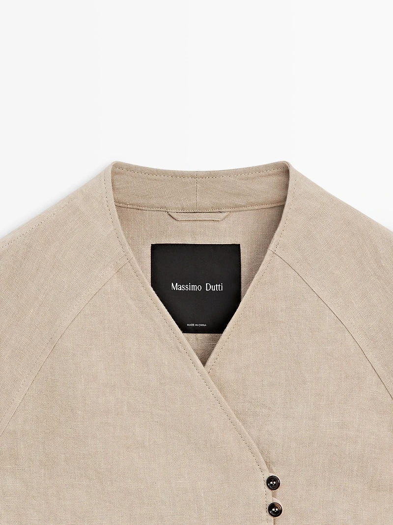 Veste courte 100 % lin