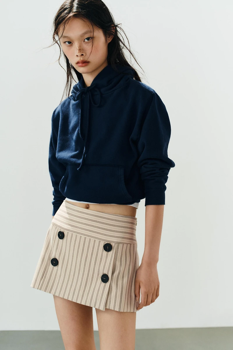 BUTTONED SKORT
