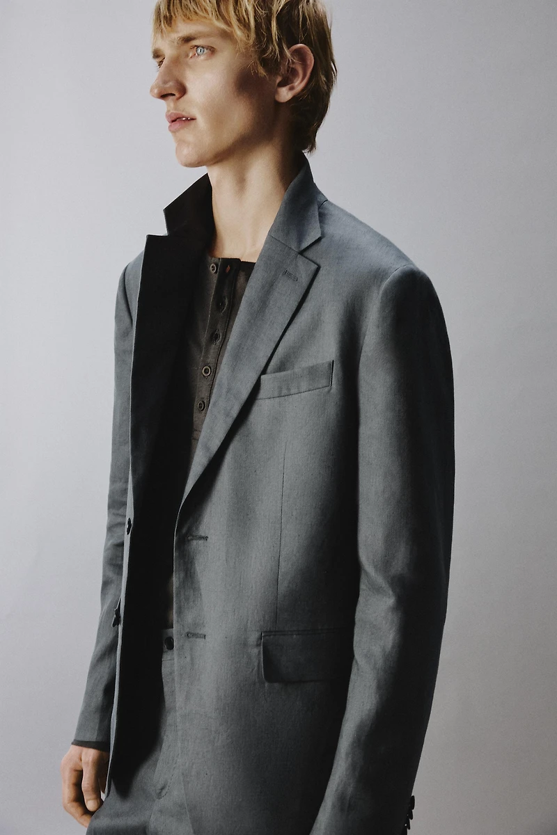 100% LINEN SUIT JACKET