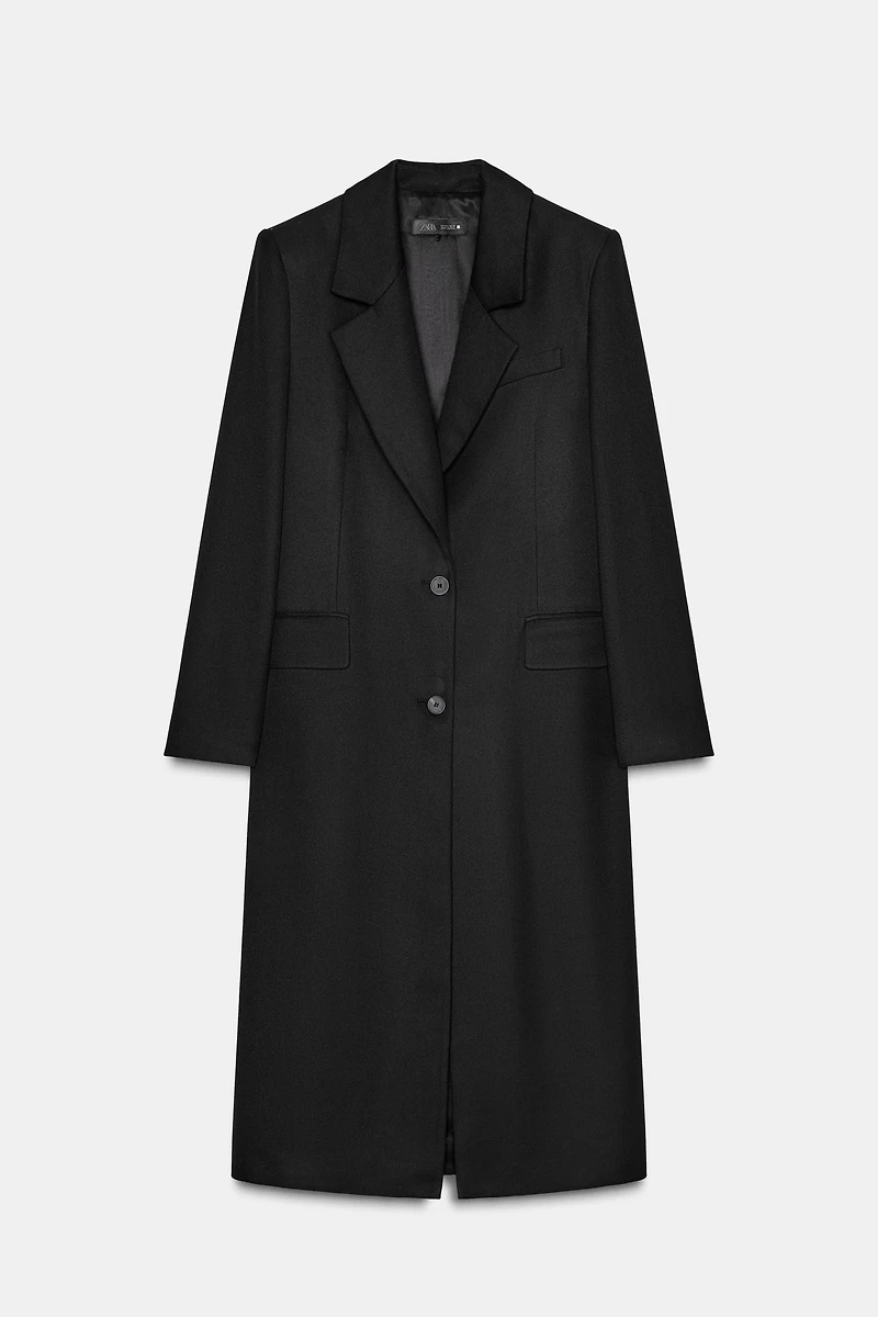 LONG COAT WITH SHOULDER PADS