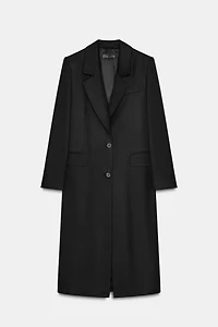 LONG COAT WITH SHOULDER PADS