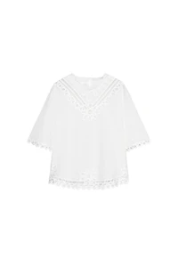 EMBROIDERED LINEN BLEND SHIRT ZW COLLECTION