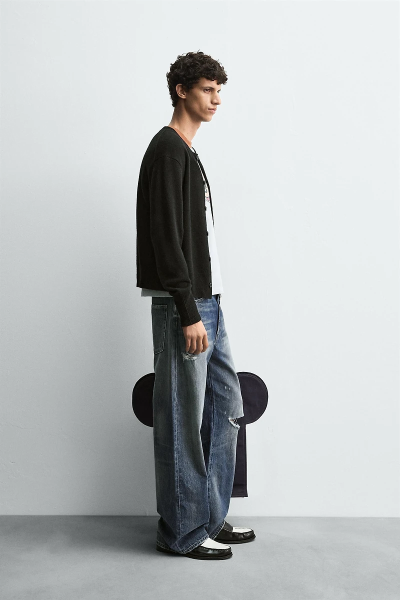 MICKEY MOUSE PATCH CARDIGAN HARRY LAMBERT FOR ZARA X DISNEY
