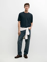 Lightweight 100% linen knit T-shirt