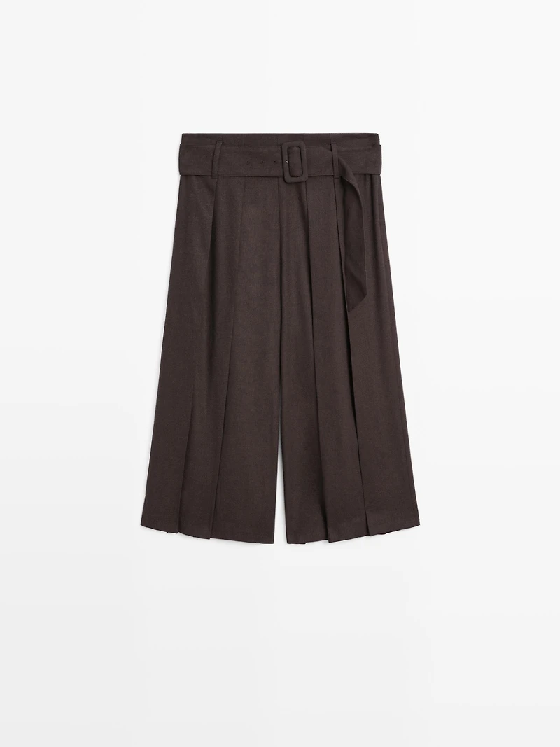 Skort with belt