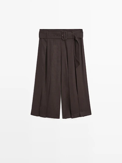 Skort with belt