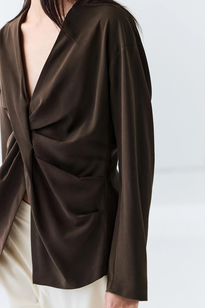 Blouse fluide drapée
