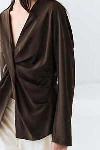 Blouse fluide drapée