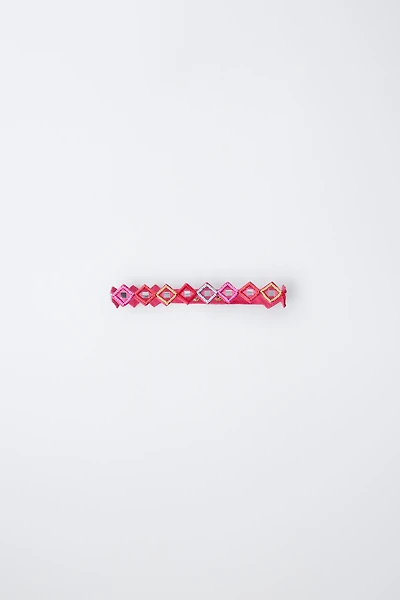 BEADED AND MIRROR CHOKER