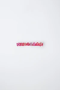BEADED AND MIRROR CHOKER