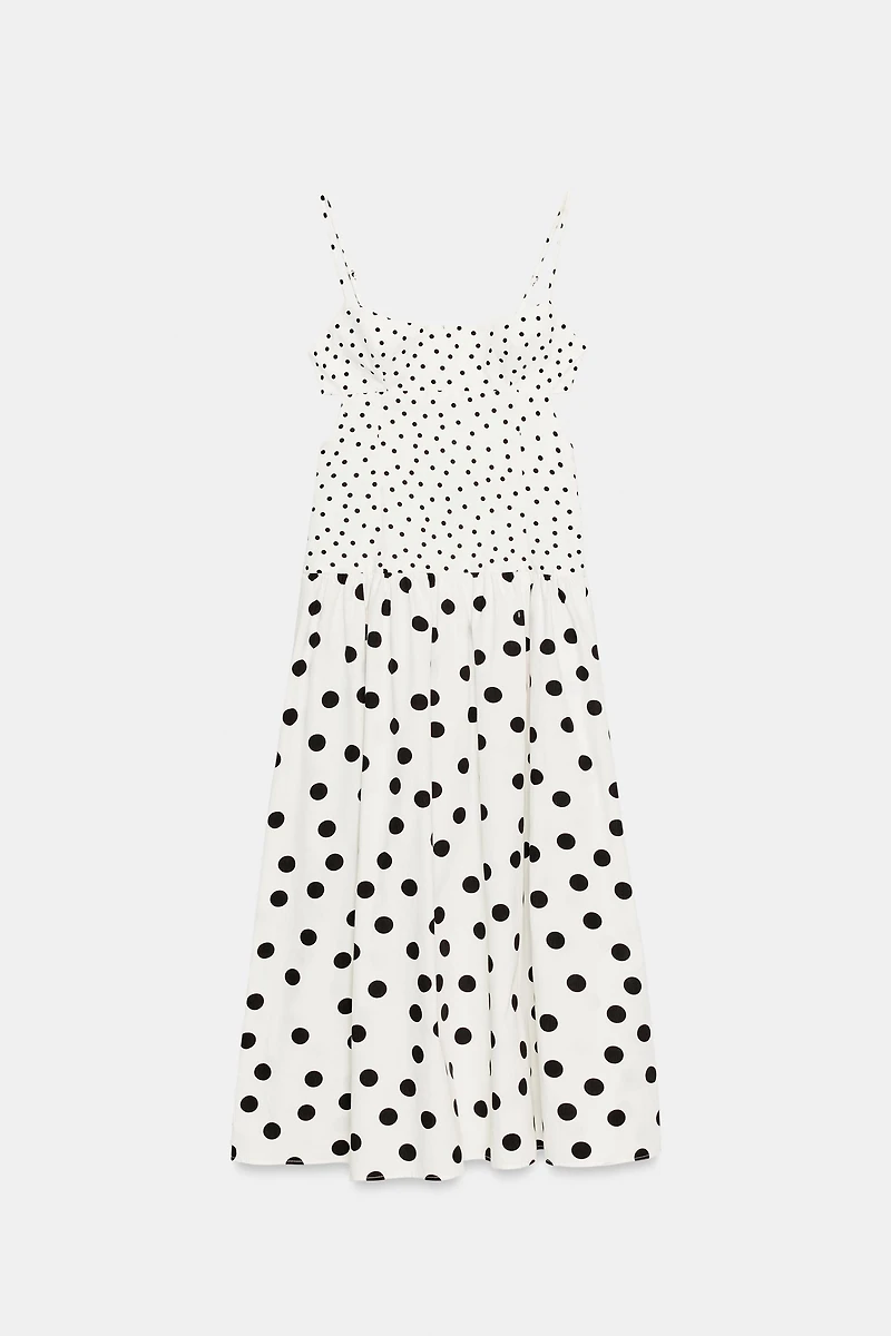 POLKA DOT STRAPPY MIDI DRESS