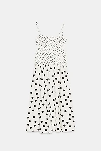 POLKA DOT STRAPPY MIDI DRESS