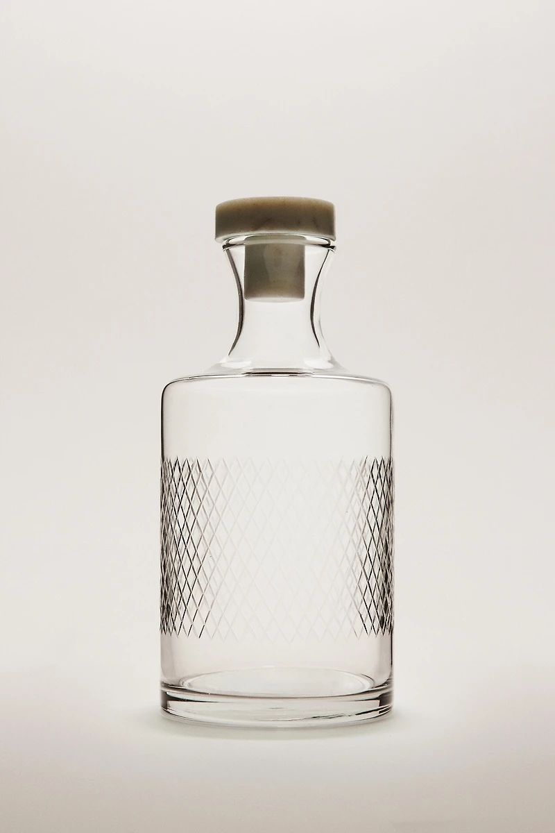 ENGRAVED GLASS BOTTLE