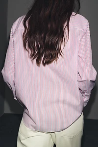 STRIPED POPLIN SHIRT ZW COLLECTION